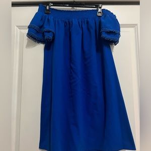 Blue off the shoulder dress/swimsuit cover up